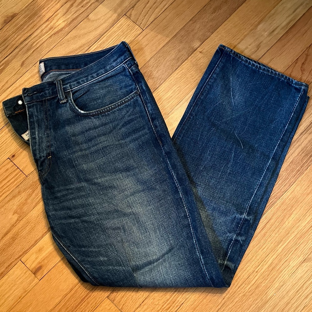 Mens J. Crew Vintage Slim Blue Denim Jeans 33 Waist, 30 Length J Crew